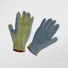 Reinforced Cow Leather Palm Aramid Knitted Cut Resistance Glove